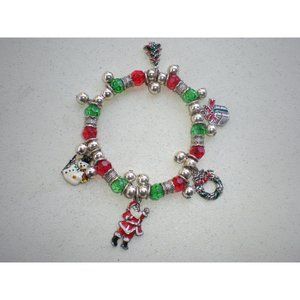 Vintage Christmas Stretchy Charm Bracelet